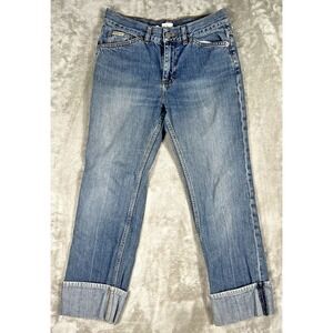 VTG Calvin Klein Jeans Women's Size 4 Shape Straight-Leg Denim distressed 28x26